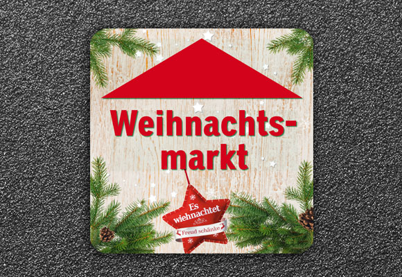 Coop Weihnachten Bodenkleber EC-Werbetechnik